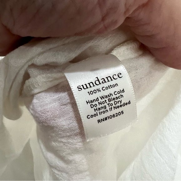 Sundance Small 💯 Cotton White Bohemian Cottagecore Midi Tassel Dress R1 - Picture 5 of 5